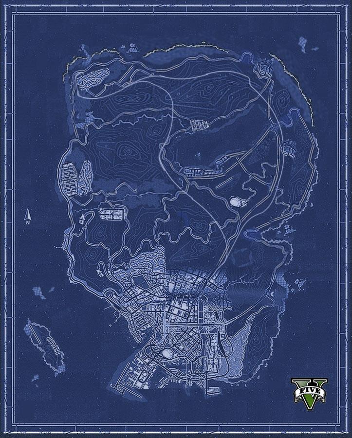 Complete ‘Grand Theft Auto V’ map revealed